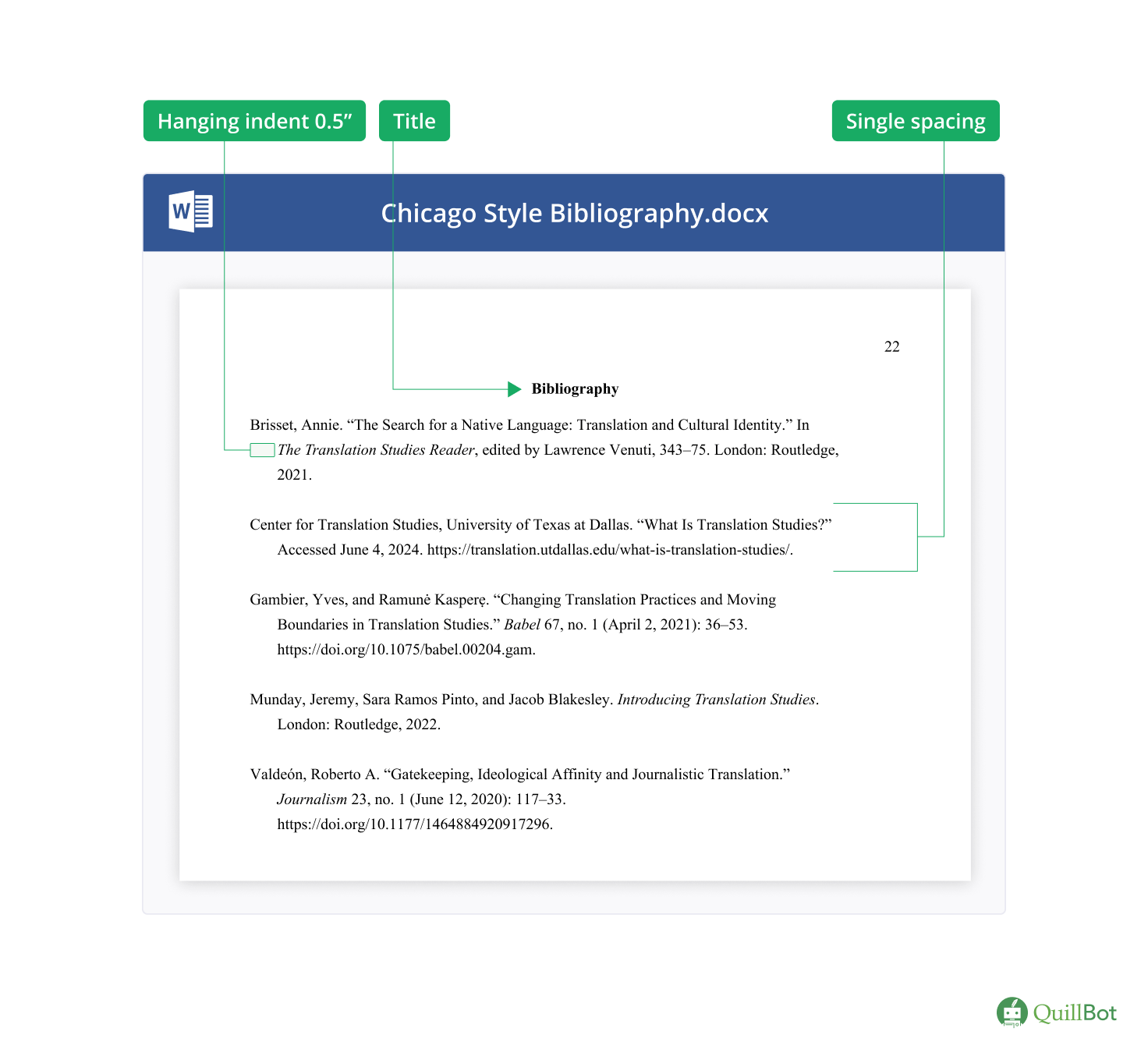 Chicago style bibliography entries